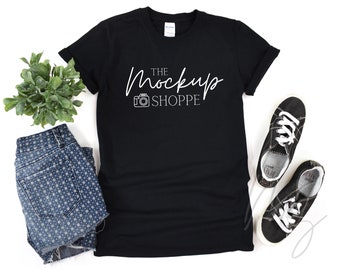 64000 Black, Gildan 64000 mockup, Gildan softstyle tshirt mockup, 64000 mockup flat lay, lifestyle Gildan mockup, simple styled mock ups