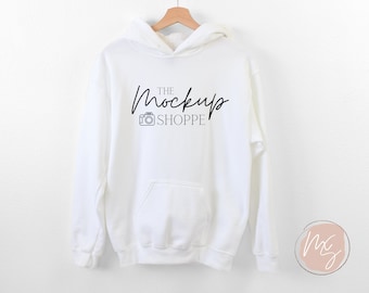 Gildan 18500 mockup White, hanging Gildan hoodie mockup, 18500 Gildan heavy blend mockup, lifestyle hoodie mockup, 18500 sweatshirt mock-up