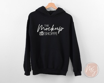 Gildan 18500 mockup Black, hanging Gildan hoodie mockup, 18500 Gildan heavy blend mockup, lifestyle hoodie mockup, 18500 sweatshirt mock-up