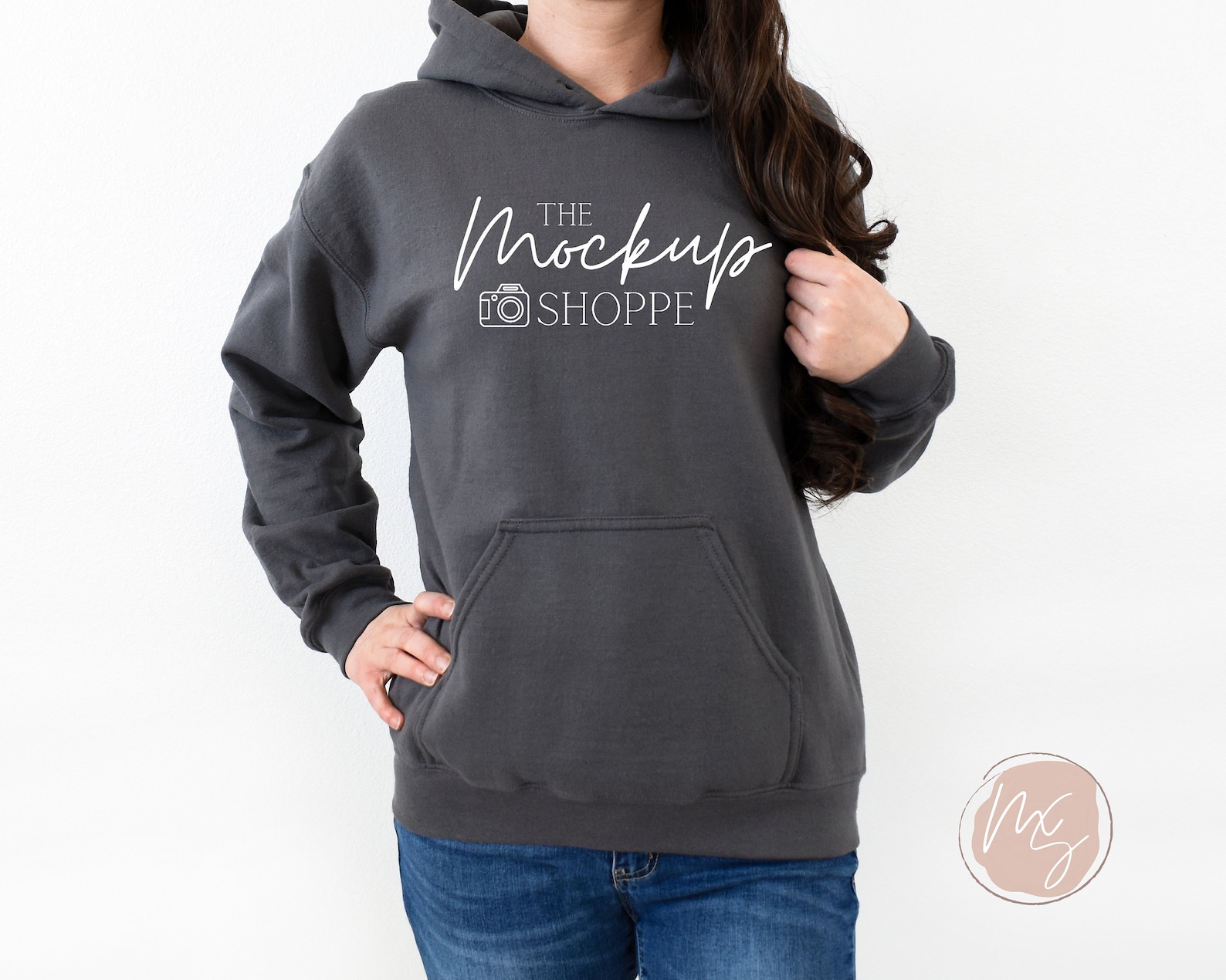 Charcoal Gildan 18500 Model Mockup Gildan Hoodie Mockup Etsy