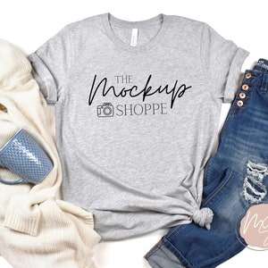 3001 Athletic Heather, Bella Canvas 3001 mockup, Bella mockup, Spring Tshirt flat lay, lifestyle mockup, summer t shirt mock up, digital