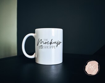 White mug mockup, 11oz coffee mug mug, lifestyle mockup, sublimation mug mock up, styled styled flat lay mockup, digital download
