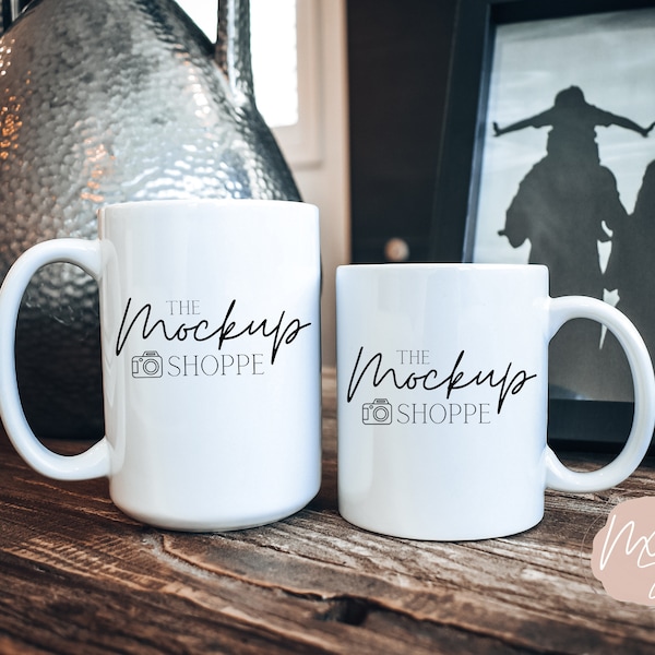 11oz and 15oz coffee mug mockup, blank white duo mug mockup, lifestyle mockup, sublimation mug mock up, styled mug, digital download