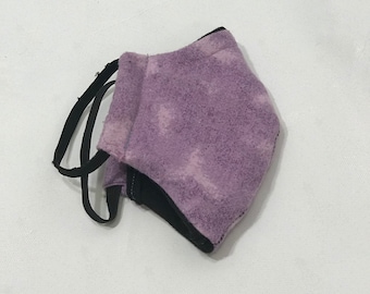 Purple splotch cotton face mask With filter pocket and noseband