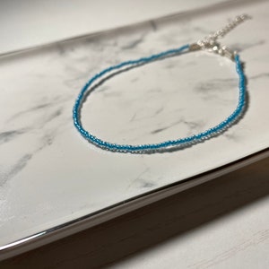 blue beaded ankle bracelet