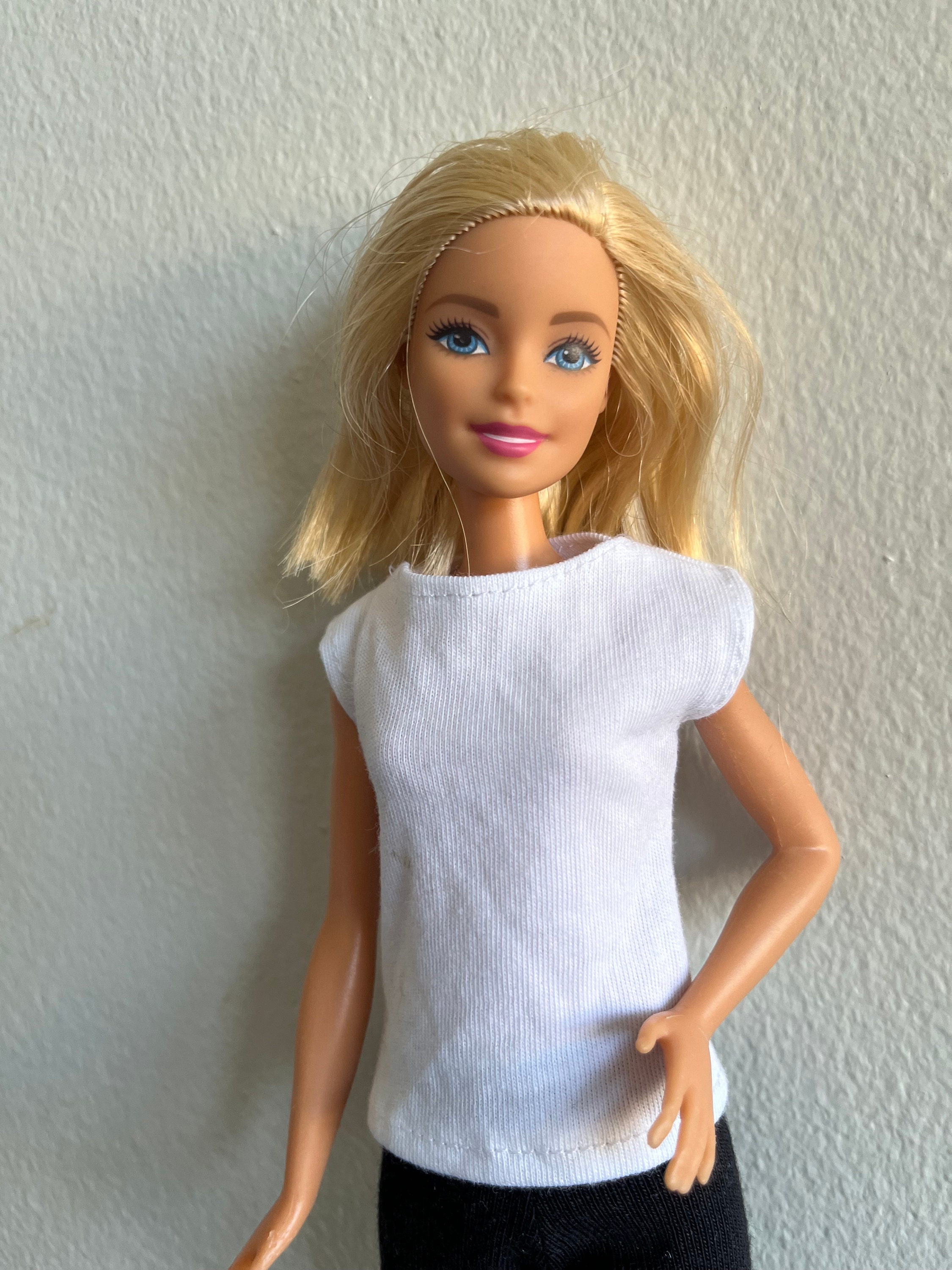 Long Sleeve White Barbie Doll Shirt 