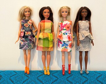 Peplum Dress for 11.5 inch fashion dolls
