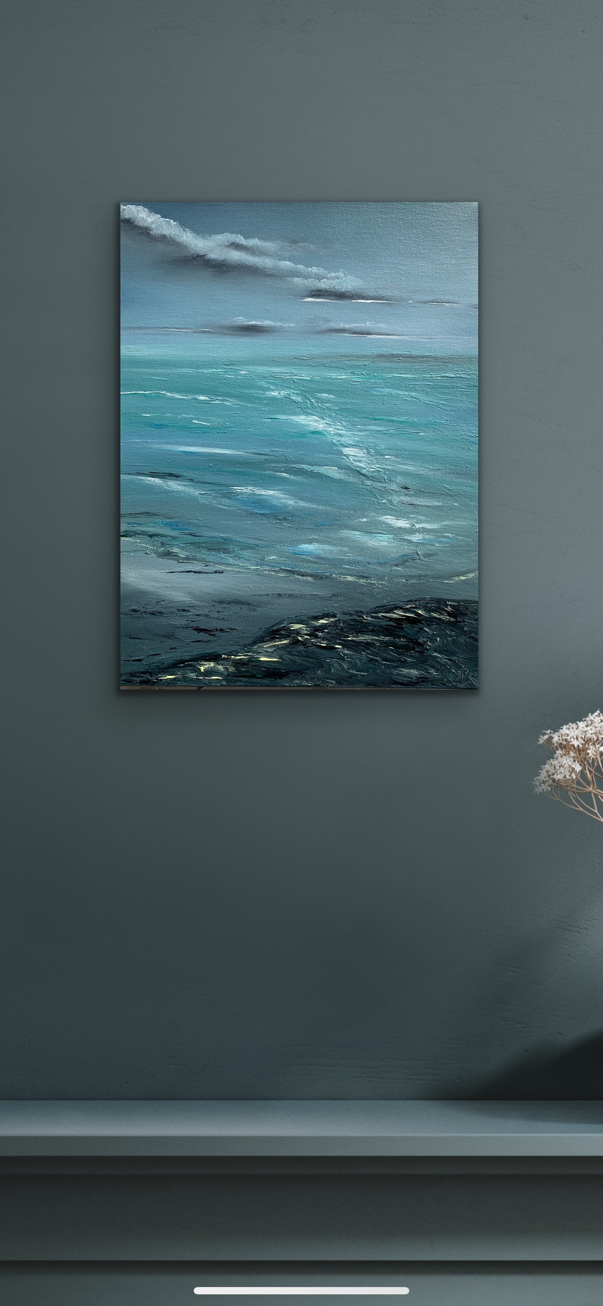 Abstract seascape painting Original painting Oil painting | Etsy