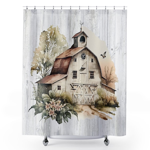 Rustic Farmhouse Shower Curtains Etsy