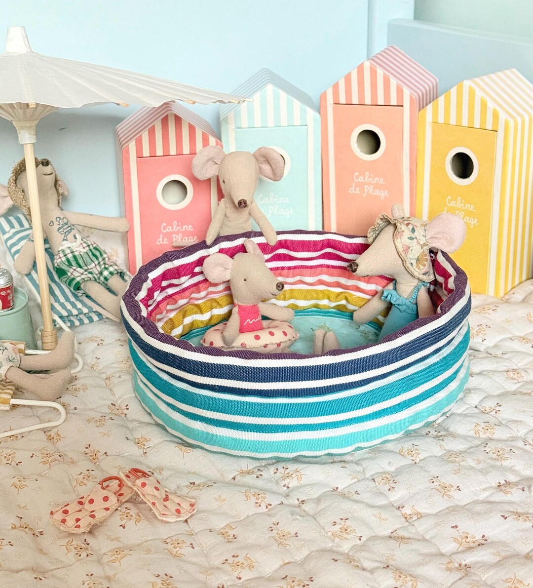 Maileg Mouse Pool Time – Stripy Vibes - Etsy