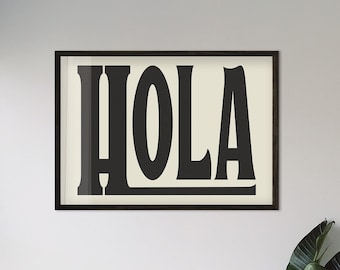 Hola póster de arte occidental