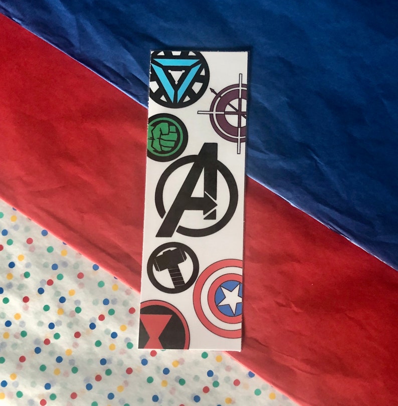 Marvel Avengers Bookmark | Etsy