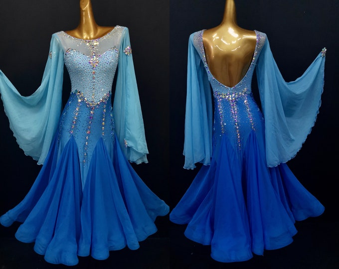 Blue & Green Ballroom Skirt-Mystical