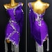 Purple Latin Dance Dress Rhythm Dance Dress With Silver and Purple ...