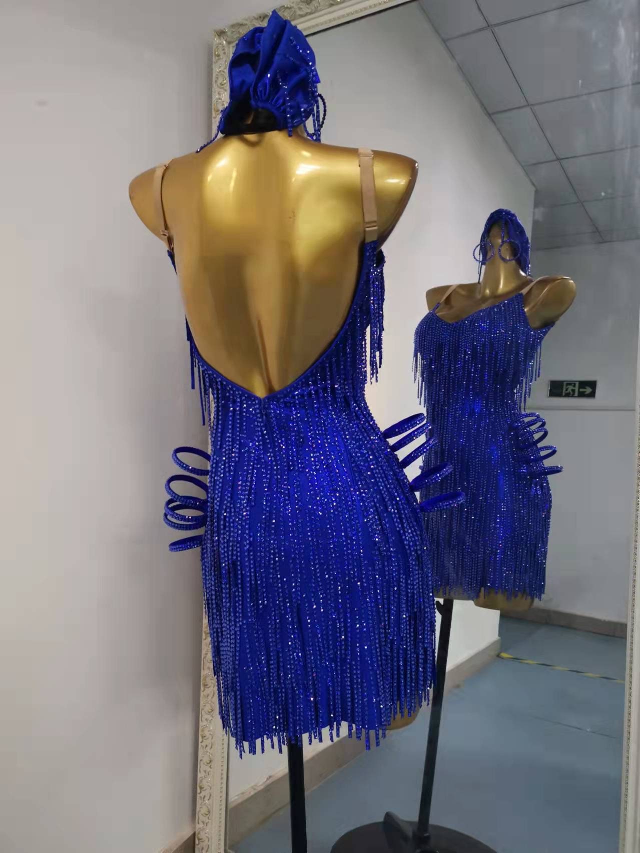 Bronze Latin Dress-Amber main image 1