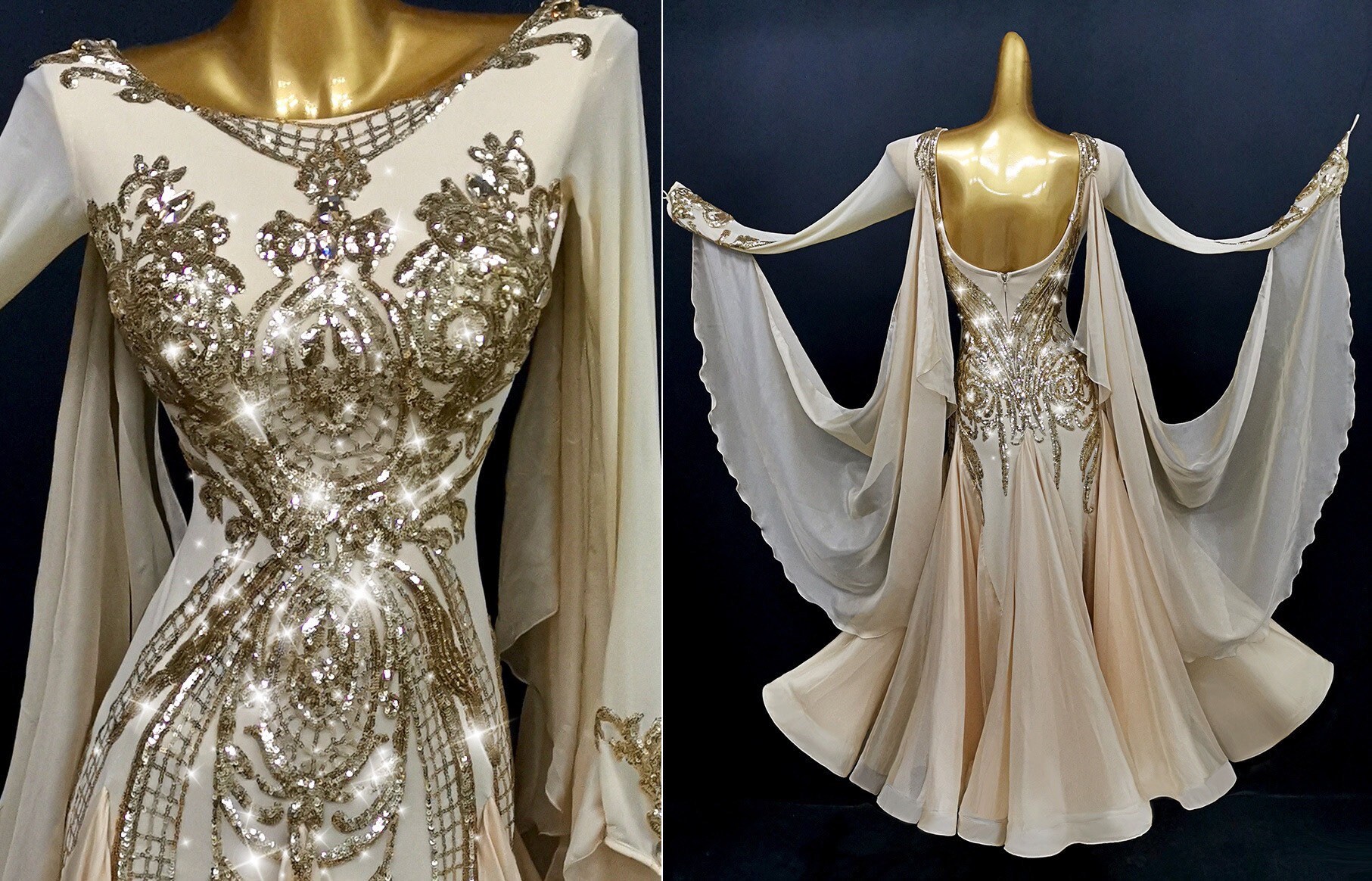 Ballroom Dance Dress With Sequins 