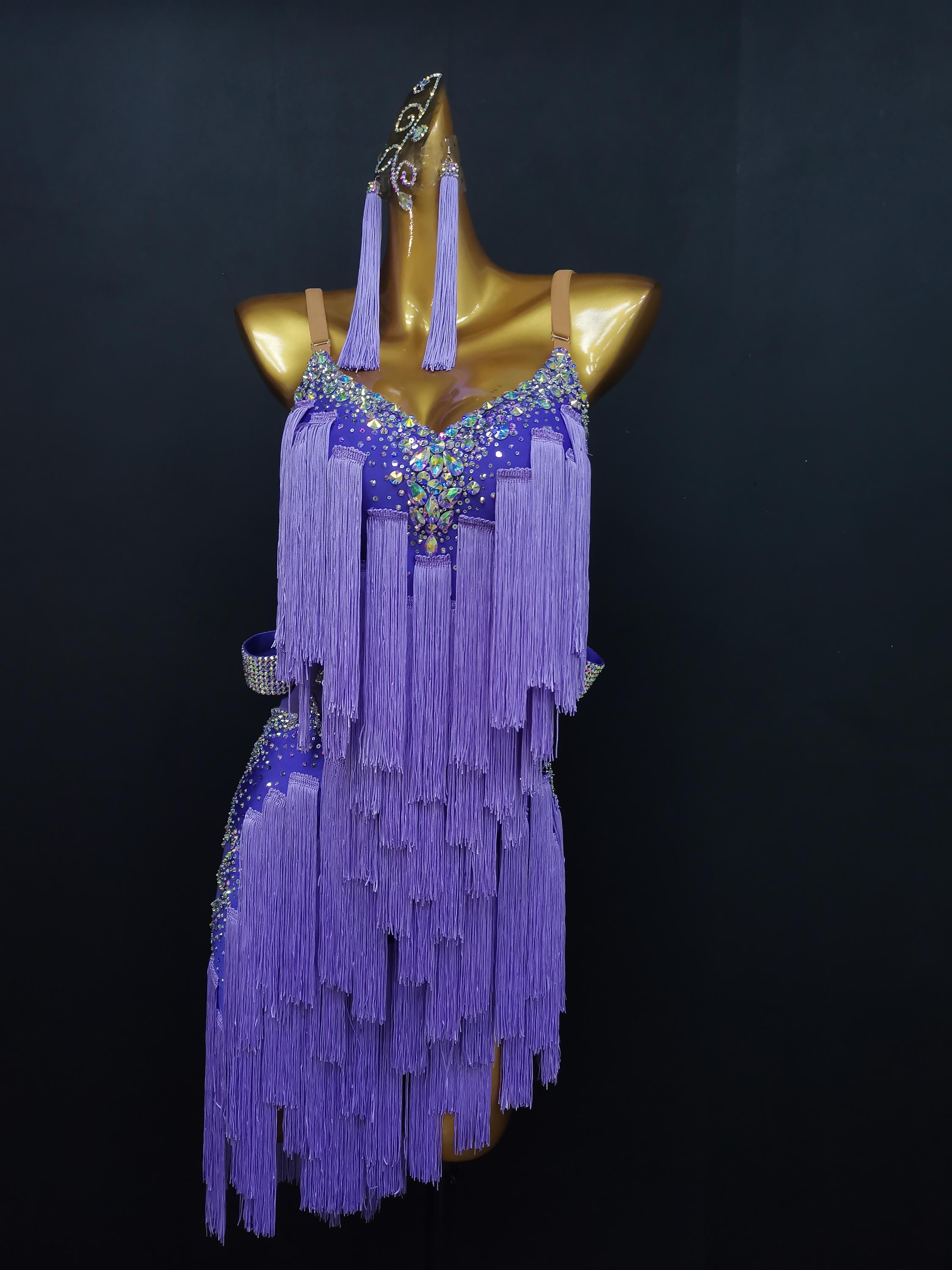 strapless open back dress Heather Sequin Star Fringe Dress – Retrofete main image 0