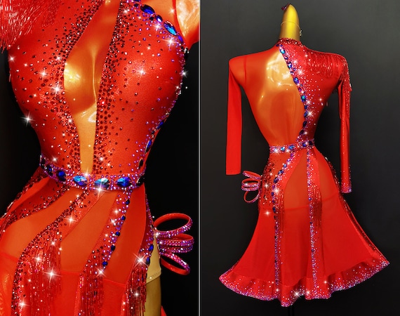 Latin red sale dress