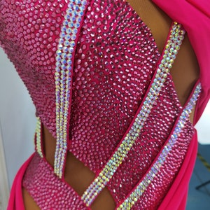 Purple & Hot Pink Latin-Rhythm Dress-Purple Passion