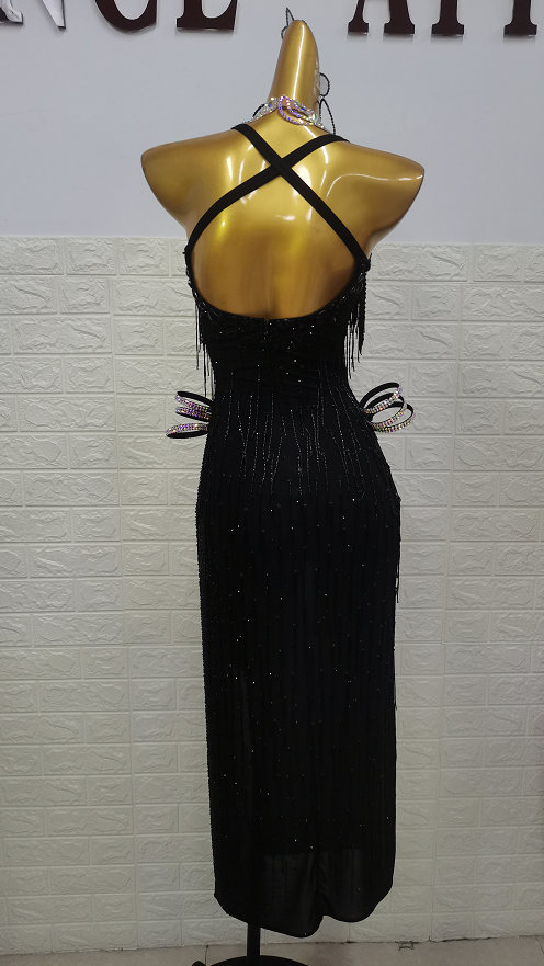 新品未使用★アルゼンチンタンゴドレス アルゼンチンタンゴドレス スパークリングブラック ラテンドレス