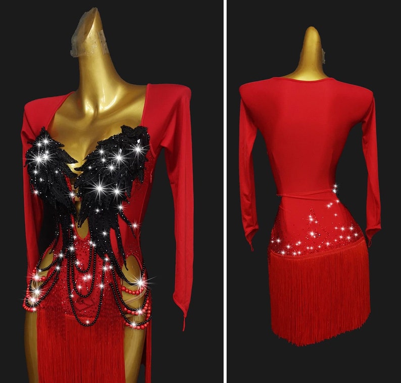 Red Latin-Rhythm Dress-Tantalizing