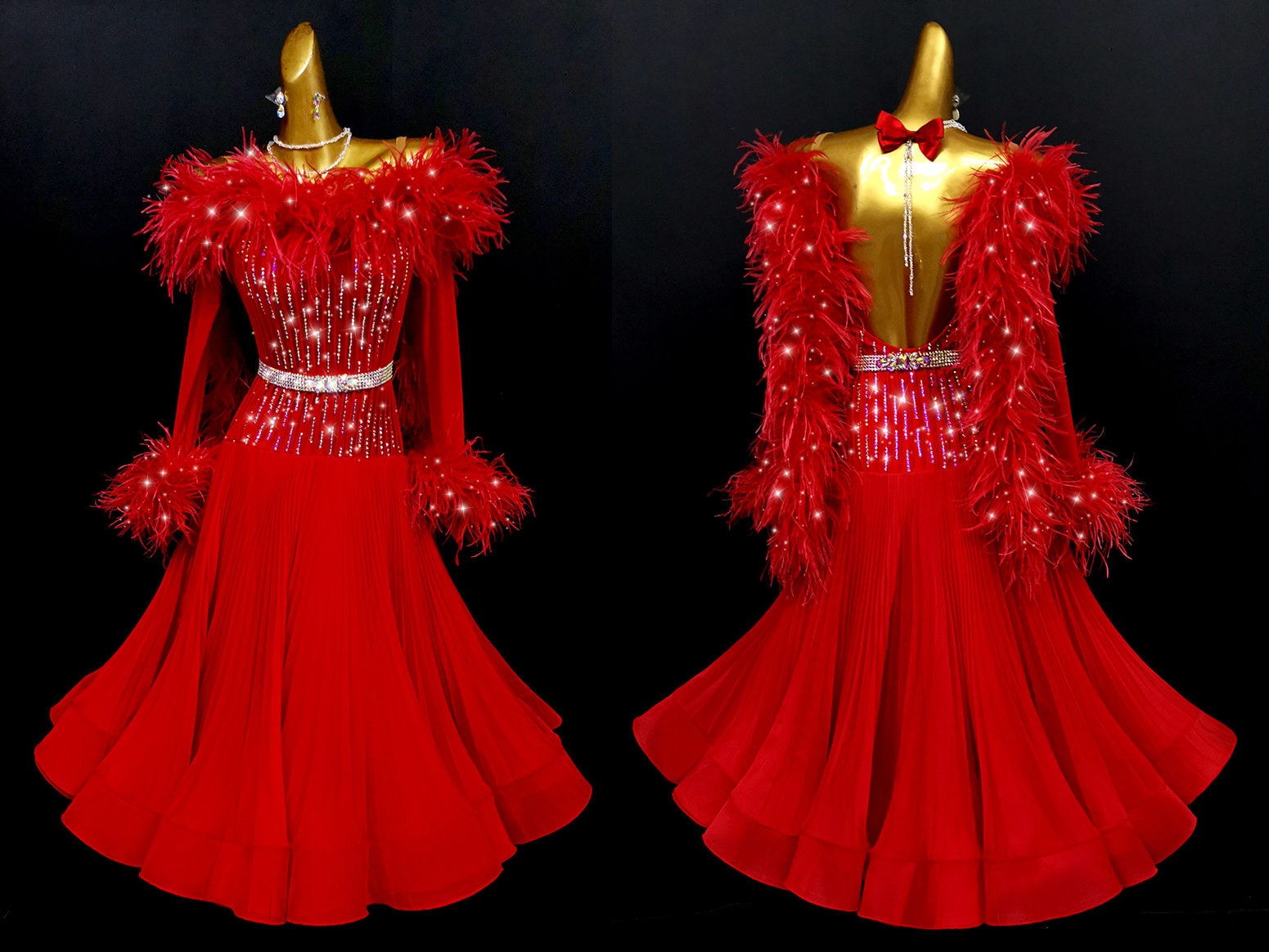 Red ballroom dress hotsell