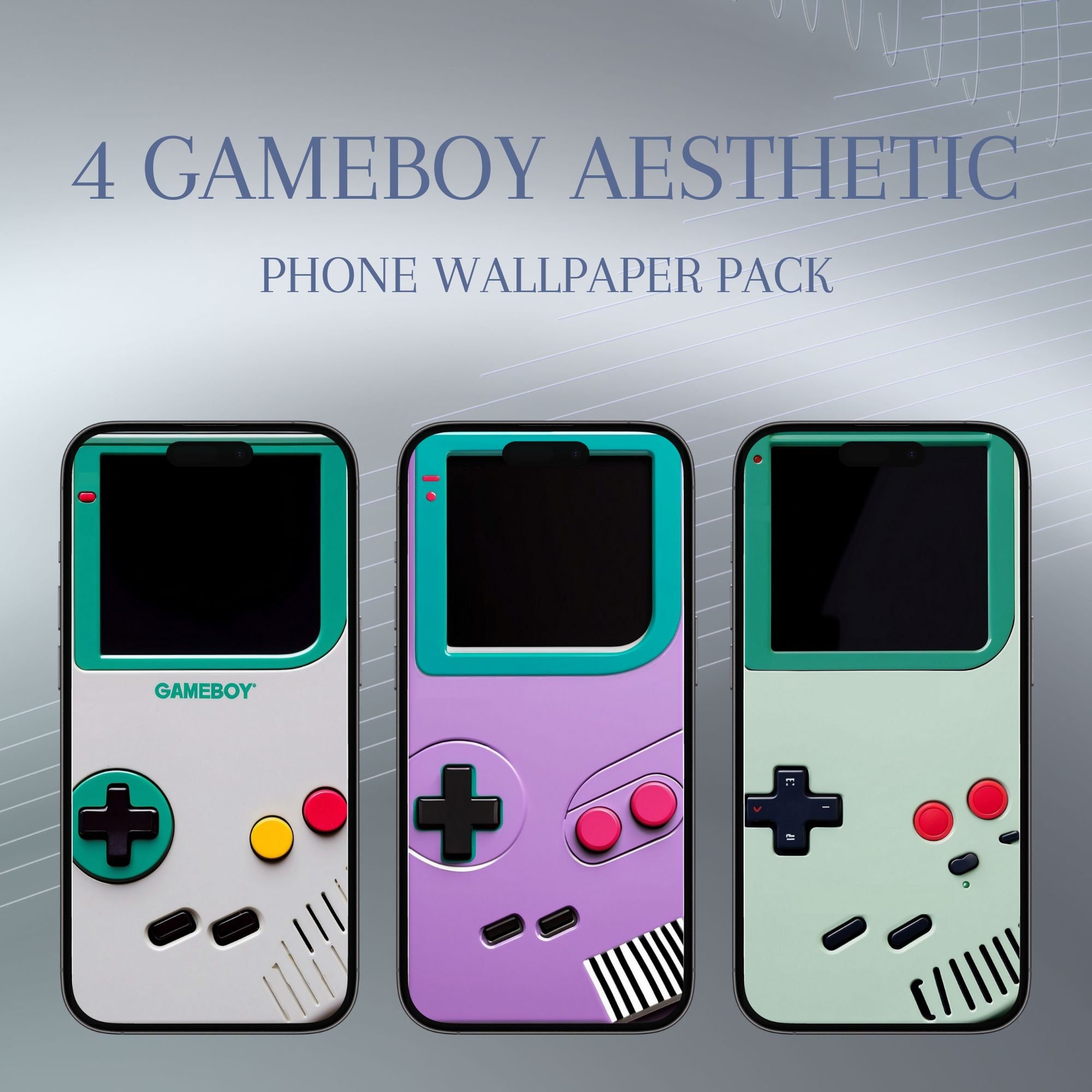 13 Gameboy Advance SP Wallpaper for iPhone / Android Colorfull Retro Phone  Screen for Gamers Wallpaper Variety Pack Digital Download 