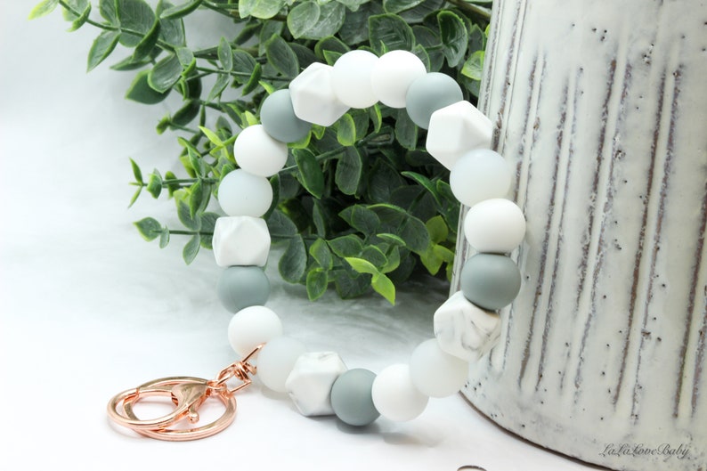 Keychain Bracelet Keyring Bracelet Cute Keychain Women Keychains For Women Marble Keyring Wristlet Keychain Silicone Keyring