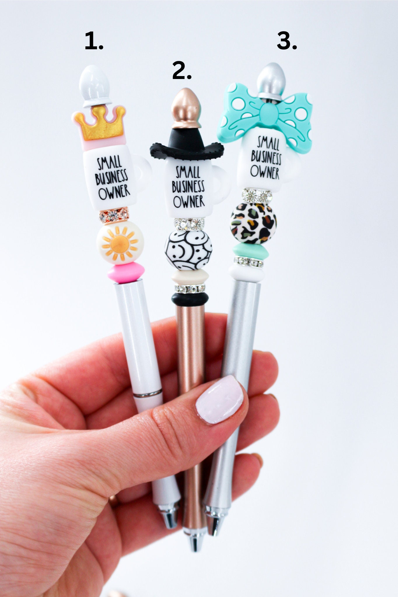 Small Business Owner Beaded Pen , Sarcastic Coffee Mug Beads , Funny Pens  for Teacher Nurse Mama Medical Assistant , Office Worker Cute Pen -   Denmark