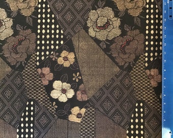 Oshima Tsumugi 3 #B BY THE YD Silk Bolt Japanese Kimono Fabric Natural Dyed BS60 Oshima Tsumugi 3 #B BY THE YD Silk Bolt Japanese Kimono Fabric Natural Dyed BS60