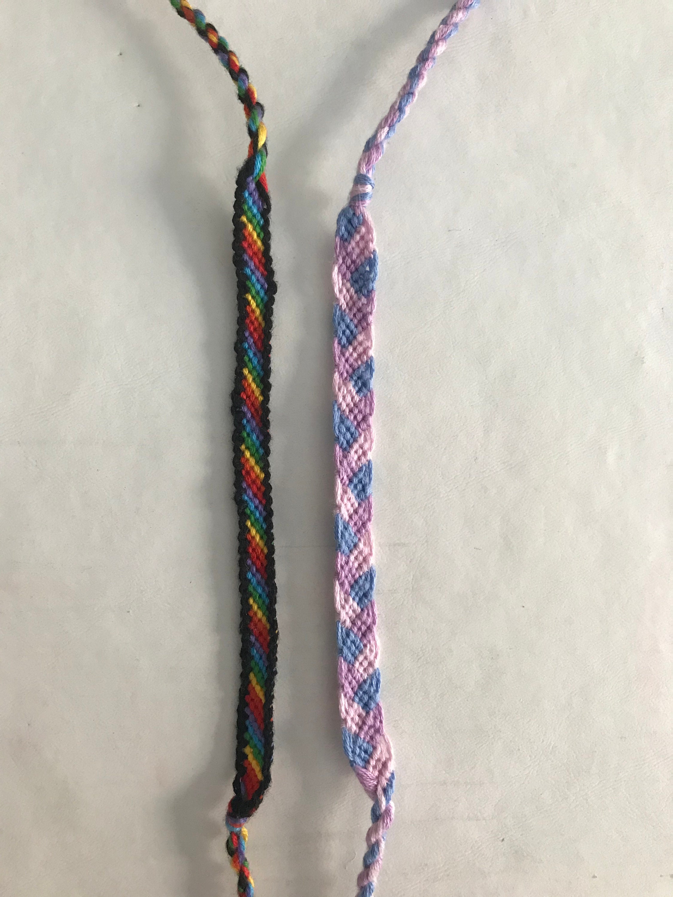 How to Make Candy Stripe Friendship Bracelets - Sew Crafty Me