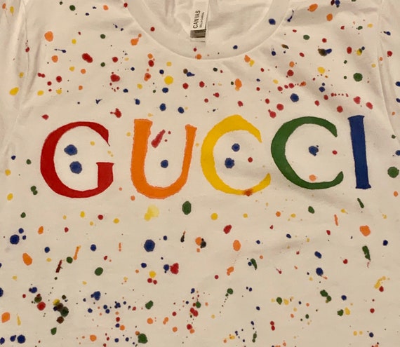 gucci paint splatter shirt