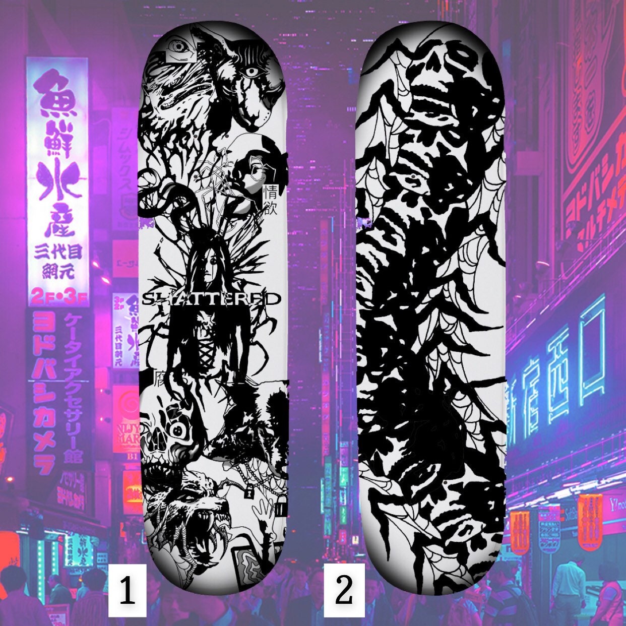 Gothic Vapor Wxv Tokyo Specialty Skateboard Deck (FREE Grip Tape
