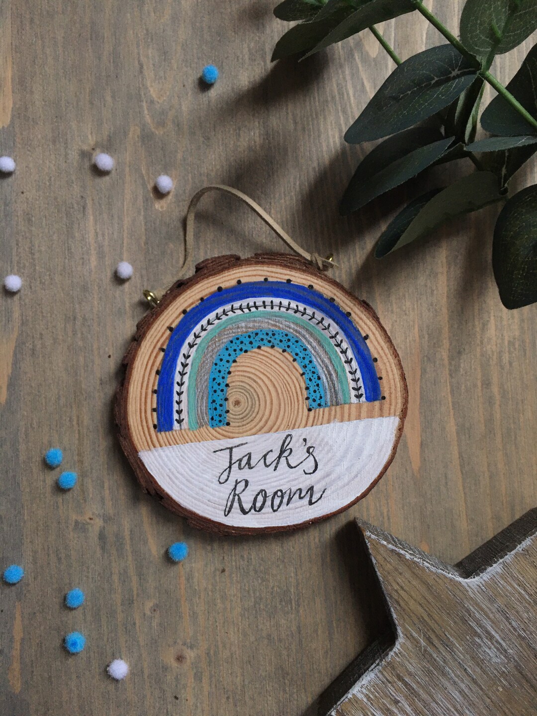 Custom Boy’s Door Sign, Custom Boy’s Rainbow Sign, Custom Bedroom Door ...