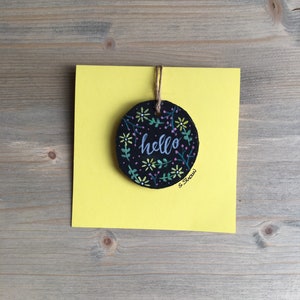 Hallo Karte - Hi Karte - Handgemalte Karte - Just because Card - Gemalte Karte - Osterkarte - Gemalte Osterkarte - Kleines Ostergeschenk