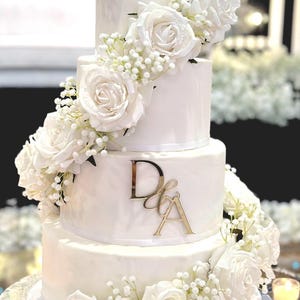 Cake Charm, Wedding cake initials, Wedding cake decoration