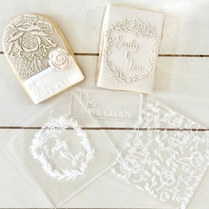 Custom cookie stamp- wedding cookie stamp- customized cookie