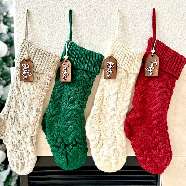 Stocking Name Tag Etsy
