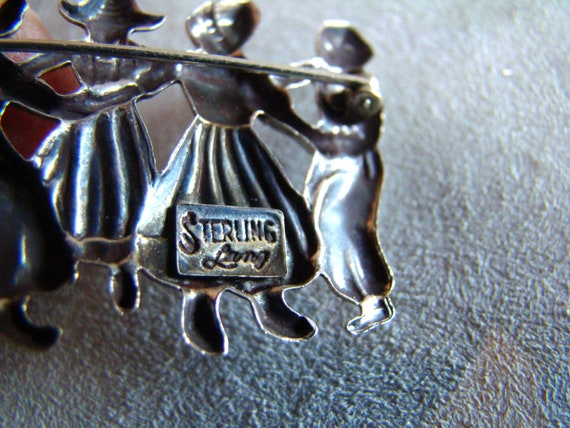 Sterling Silver LANG Dutch Folk Dancers in Tradit… - image 3