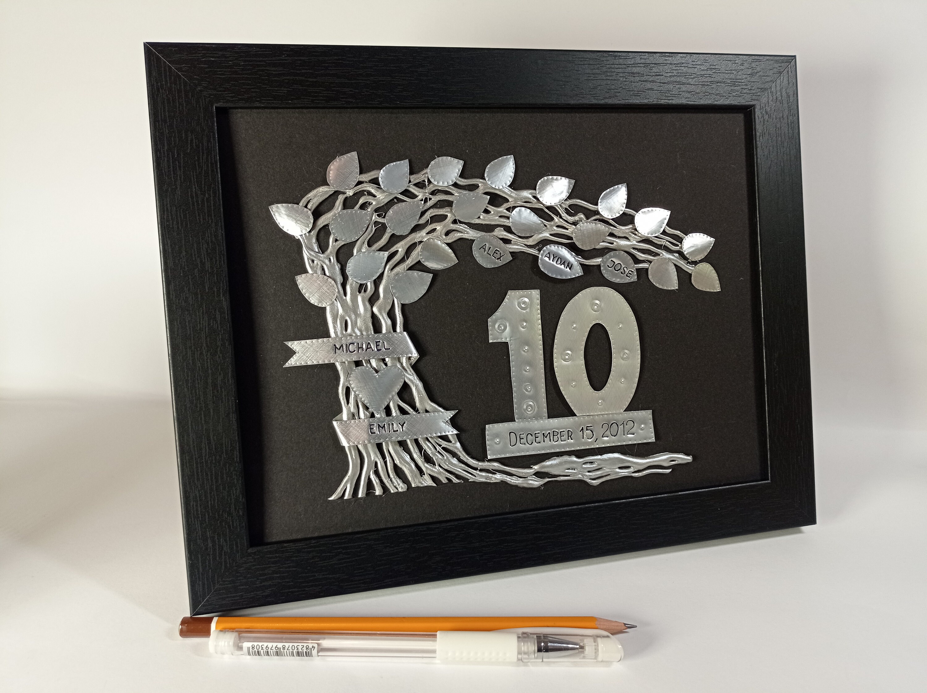 Ten Anniversary Aluminum Wedding Anniversary Recycled Aluminum Etsy