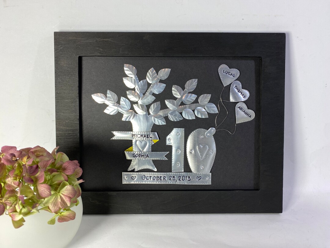 10 Year Wedding Anniversary, Tin Anniversary, Aluminium Wedding