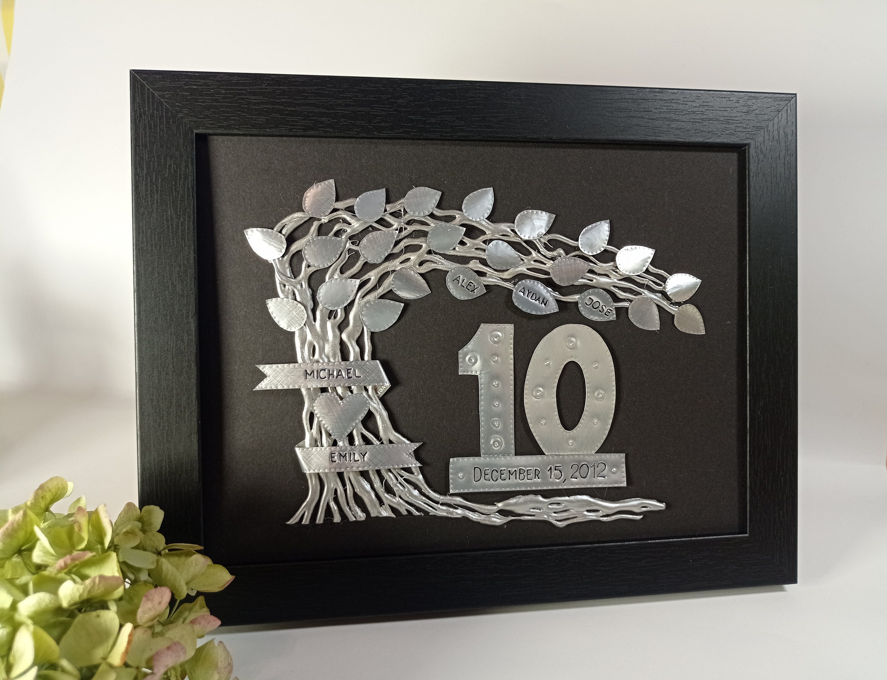 Ten Anniversary Aluminum Wedding Anniversary Recycled Aluminum Etsy