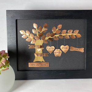 Copper Wedding, 7th Wedding Anniversary,Copper oak tree, Family Tree, Seven Years Anniversary