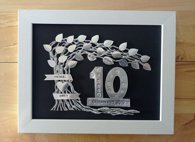 Ten Anniversary Aluminum Wedding Anniversary Recycled Aluminum Etsy
