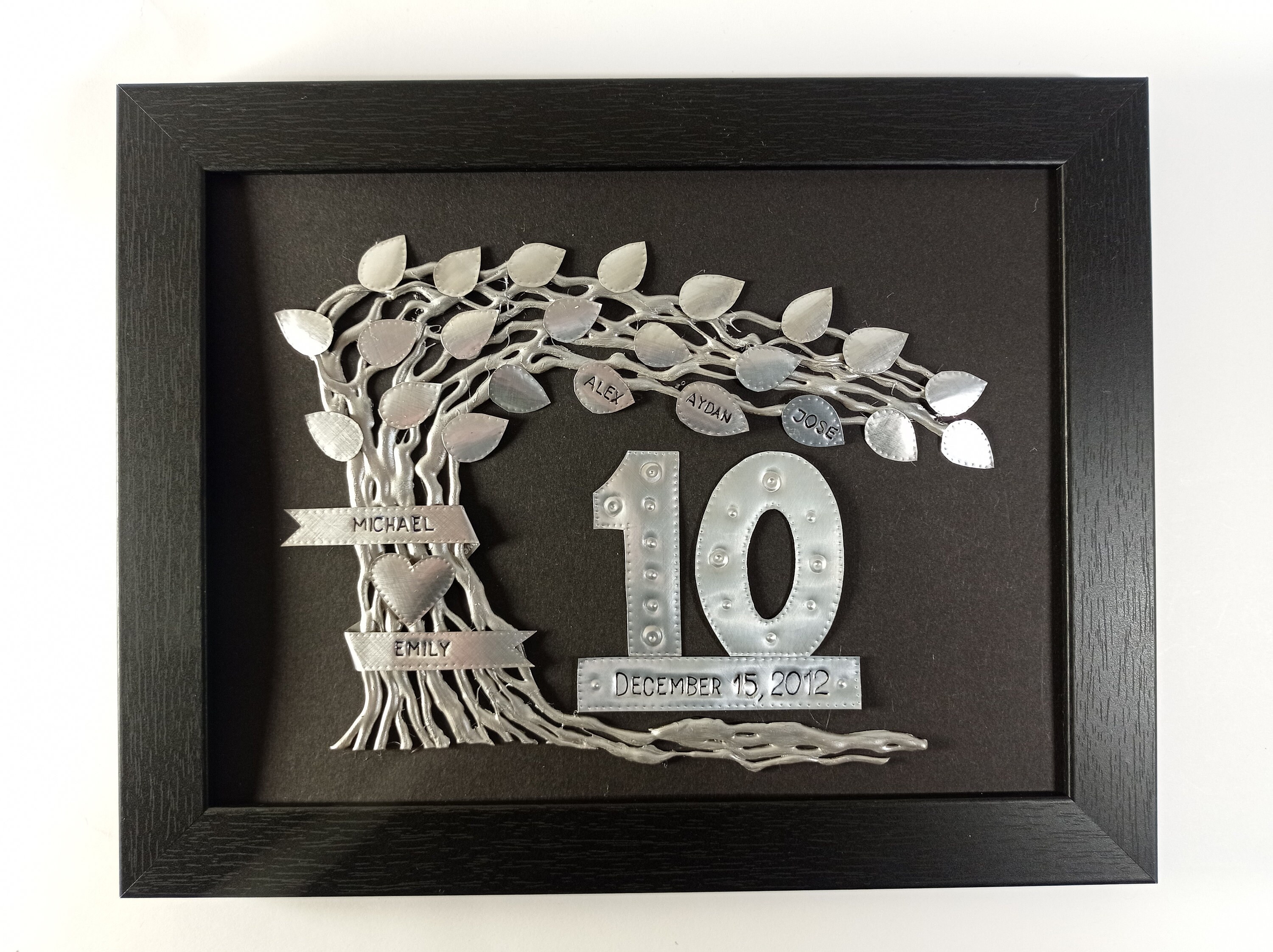 Ten Anniversary Aluminum Wedding Anniversary Recycled Aluminum Etsy