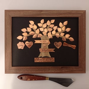 7 Years Wedding Anniversary Gift, Copper Anniversary, Oak tree, Copper Wedding gift, Copper tree, Gift for her, Gift for him image 6