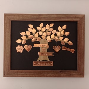 7 Years Wedding Anniversary Gift, Copper Anniversary, Oak tree, Copper Wedding gift, Copper tree, Gift for her, Gift for him image 4