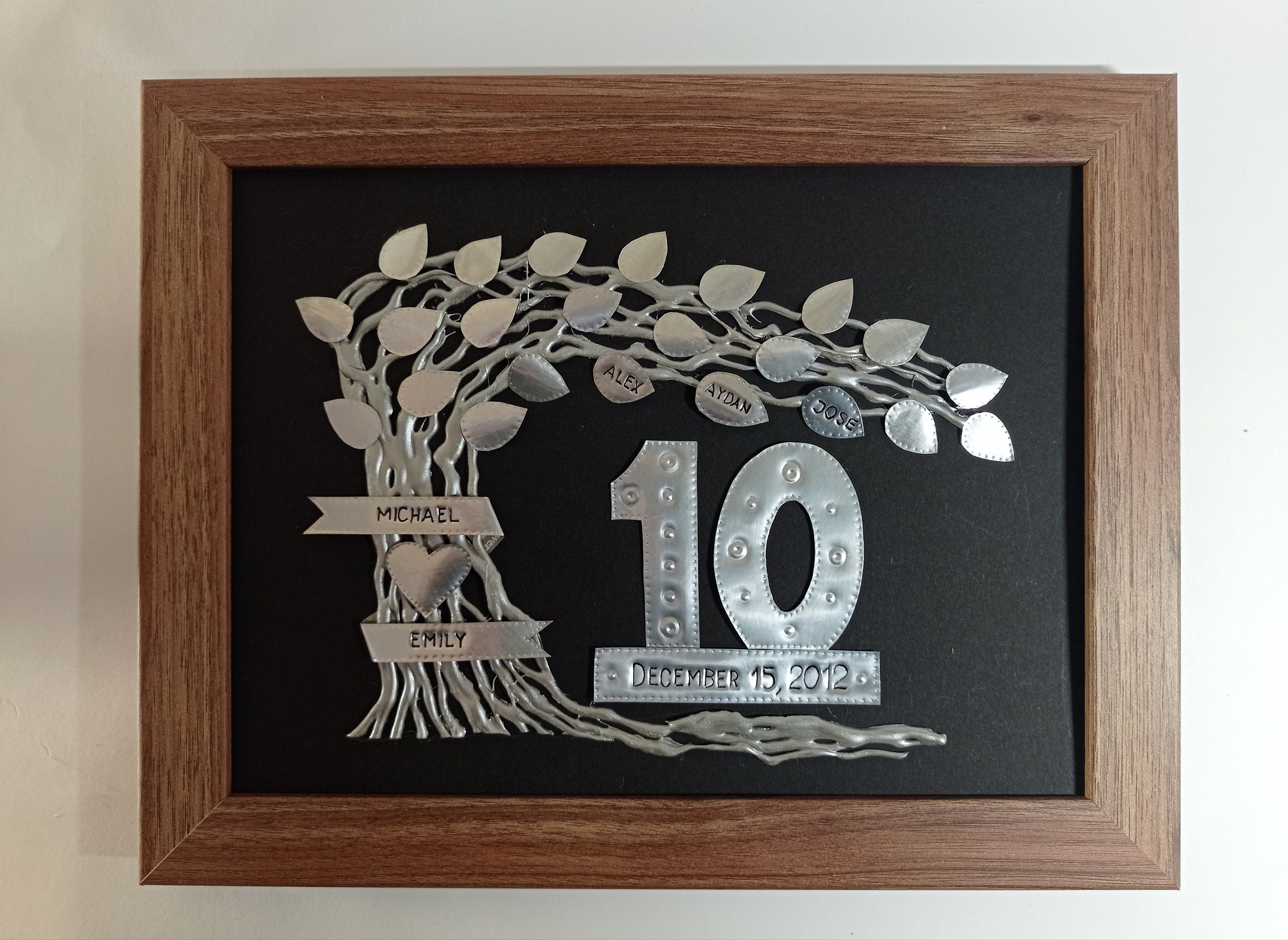 Ten Anniversary Aluminum Wedding Anniversary Recycled Aluminum Etsy
