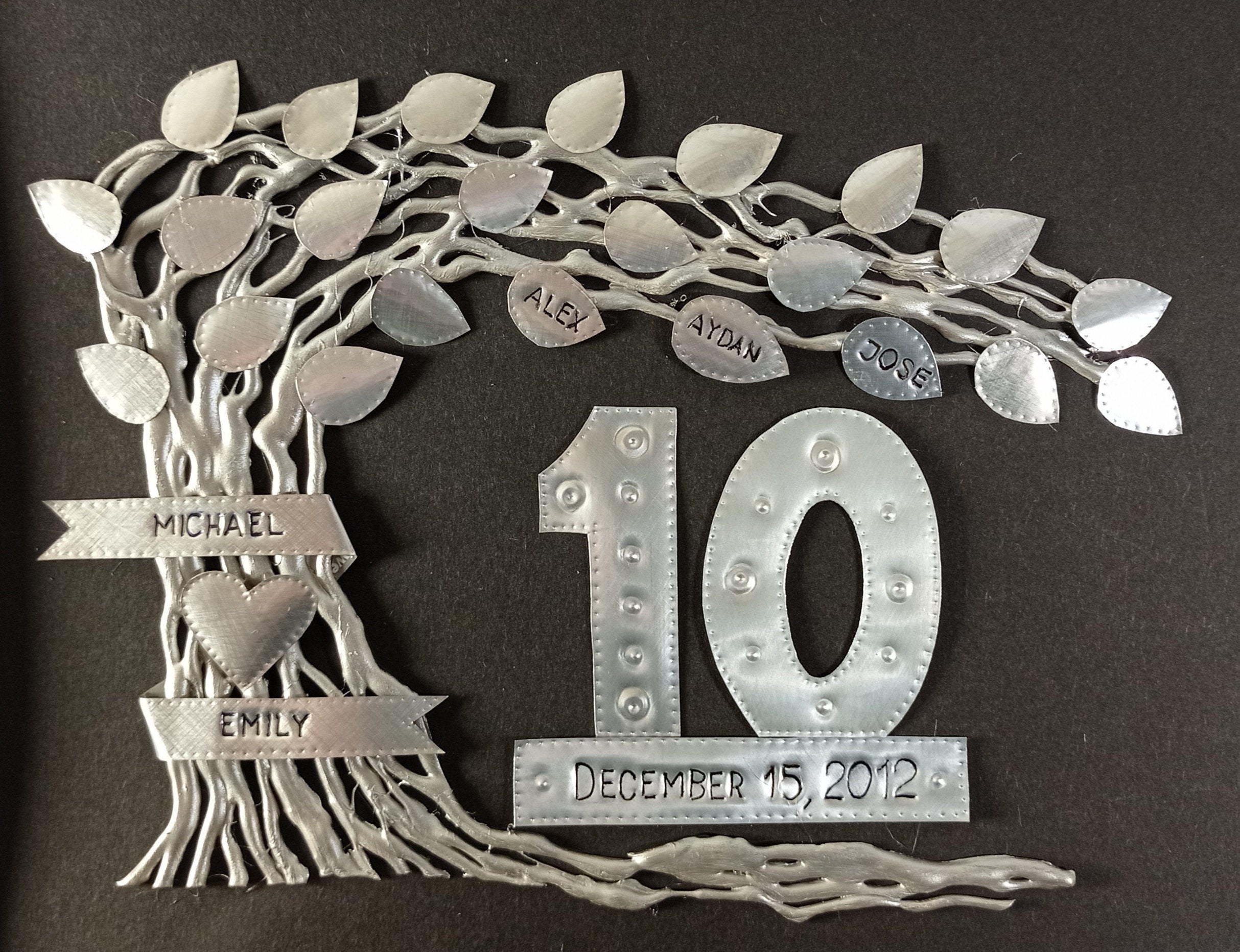 Ten Anniversary Aluminum Wedding Anniversary Recycled Aluminum Etsy