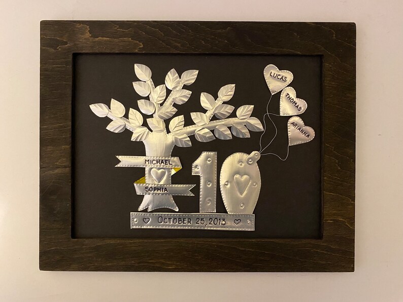 10 Year Wedding Anniversary, Tin Anniversary, Aluminium Wedding